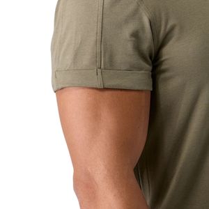 Men's Olive Green Muscle Fit T Shirt Soft Cotton <b>Athletic</b> Fit Workout Training Casual Lifestyle Apparel Shirt - Product Image 4