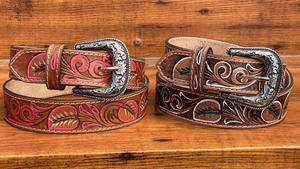 2025 New Customization Hand <b>Tooled</b> Leather <b>Belts</b> for Men High Quality Genuine Cowhide Leather Luxury Designer <b>Belts</b> for Women's - Product Image 5