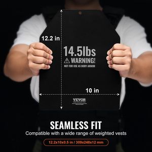 Plaques de poids en acier de 14,5 lb de qualité supérieure, ergonomiques et profilées pour les WOD, plaques de poids pour gilet lesté de qualité supérieure pour un poids supplémentaire lors de l'entraînement - Product Image 3