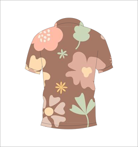 Polo pour homme à imprimé floral marron, manches courtes, coton, décontracté, respirant, coupe classique, vêtements d'été - Product Image 4
