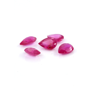 Rubis naturels de Bangkok, formes poire calibrées 9x12mm, pierres précieuses de rubis naturelles facettées en vrac pour la fabrication de bijoux, prêtes à l'emploi - Product Image 1