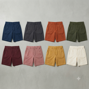 Premium <b>Old</b> Money Style White Solid Men's Summer Thin Blended Breathable Cropped Loose Straight Mid-length Mens <b>Shorts</b> - Product Image 5