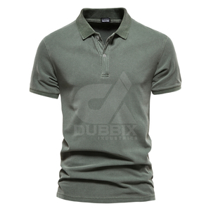 New2026 Comfortable 100% Cotton High <b>Collar</b> Regular Fit Breathable Anti-Wrinkle Eco-Friendly <b>T</b>-<b>Shirts</b> Polo <b>T</b> <b>Shirt</b> - Product Image 3