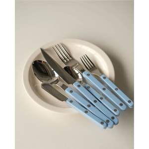 Ensemble de couverts de luxe en écaille de tortue, style vintage français, en acier inoxydable, poli miroir, pour hôtel et restaurant - Product Image 3