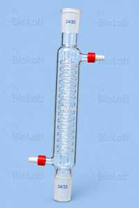 คอนเดนเซอร์แก้วโบโรซิลิเกต BioLab แบบข้อต่อ 34/35 พร้อมวาล์วเปิด-ปิด  OEM ปรับแต่งได้ - Product Image 2