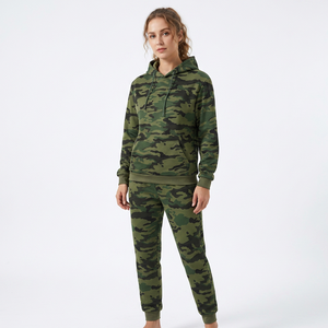 Ensemble survêtement camouflage pour homme : sweat à capuche et pantalon de jogging à manches longues, avec cordon de serrage, respirant, décontracté, idéal pour l'automne, 100 % polyester - Product Image 3