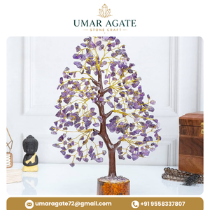 Árbol de Cristal de Amatista Hecho a Mano de Calidad Premium al por Mayor, 500 Chips, Decoración Portátil de Piedras Preciosas Feng Shui, Regalo - Product Image 3