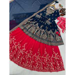 Beau haut lourd en fausse georgette Lehenga & Dupatta Set Party Wear Ensembles pour femmes - Product Image 2