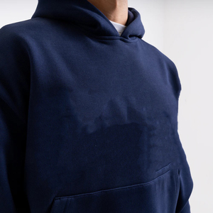Sweat-shirts d'hiver personnalisés pour hommes, brodés, en coton respirant et coupe-vent, 200g, teint uni, à enfiler - Product Image 4