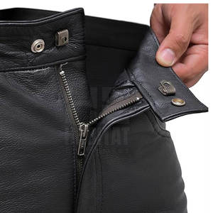 Pantalones de cuero para hombre de corte clásico, de alta calidad, cuero genuino suave, cómodos y modernos. - Product Image 4