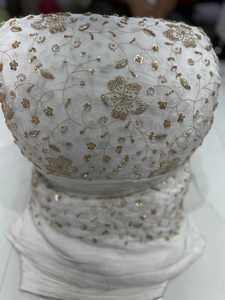 Tissu brodé perlé Dobby 100% soie pour robes de mariée, dentelle et vêtements pour filles - Fournisseur et fabricant sur mesure - Product Image 3