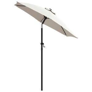 Ensemble parasol et base de jardin blanc sable et gris foncé - Product Image 3