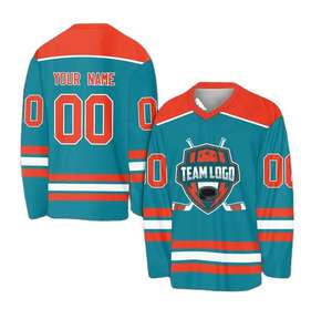 Maillot de hockey sur glace personnalisé en gros, en polyester, avec logo imprimé par sublimation, uniforme de hockey - Product Image 5