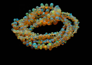 Excelentes cuentas de ópalo natural etíope, forma de gotas suaves de 5mm para la fabricación de joyas - Product Image 2
