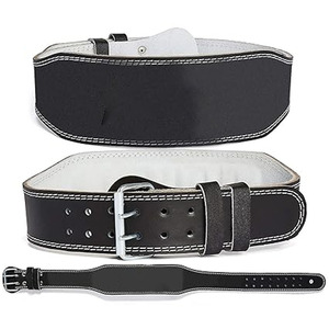 Genuine Leather Gym Training <b>Belt</b> with Steel Buckle Durable Weightlifting Waist Support for Professional Bodybuilding - Product Image 1