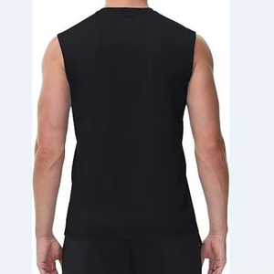 เสื้อกล้ามลำลองผู้ชายผ้าฝ้าย 100% ขายส่งจากปากีสถาน สวมใส่สบาย ระบายอากาศได้ดี พร้อมโลโก้สั่งทำ สีพื้น - Product Image 4