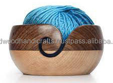 Best Selling Customize Handmade Wooden Yarn Bowl <b>Wool</b> Bowl Yarn <b>Holder</b> Wooden Bowl for <b>Knitting</b> - Product Image 3