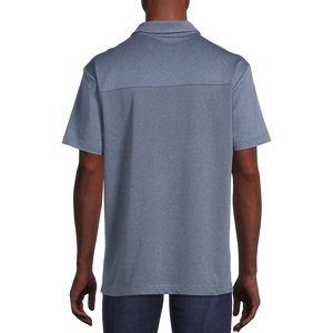 Polo de golf personnalisé – T-shirt polo uni blanc et noir en coton et polyester Dry Fit pour homme avec logo brodé ou imprimé - Product Image 4