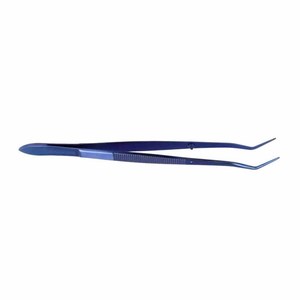 Pinzas Angulares Dentales de Algodón Recubiertas de Titanio Azul Premium, Pinzas Quirúrgicas de Acero Inoxidable para Tejidos, Instrumentos Quirúrgicos - Product Image 6