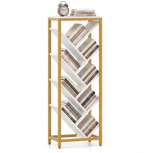 Libreria Rustica Moderna a 9 Ripiani in Legno Autoportante per Soggiorno, Ufficio e Studio - Product Image 3