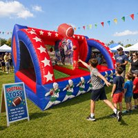 Jeu de football gonflable commercial en PVC de qualité supérieure, couleur personnalisable, jeu de défi pour événements, fêtes, festivals, location