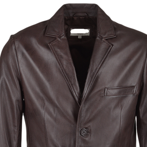 Blazer en cuir léger pour homme, meilleur matériau, vente chaude, tendance, prix de gros, blazer en cuir pour homme avec logo personnalisé - Product Image 2