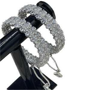 Wholesale Indian Bollywood Fashion Style Pearl <b>Beaded</b> Stone Kundan Wedding Bridal Bangles Fashion Jewelery Sets - Product Image 1