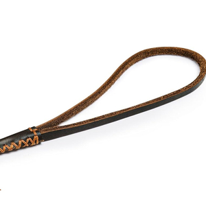 Wholesale Custom Color Leather Dog Leash Solid Pattern Walking <b>Training</b> Lowest Price Leather Dog Leash - Product Image 3
