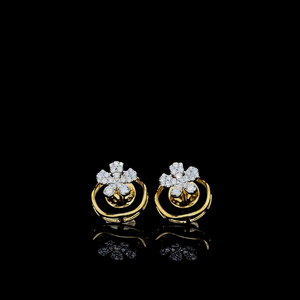 Pendientes Florales con Diamantes – Joyería de Diamantes Brillantes para Mujer - Product Image 1