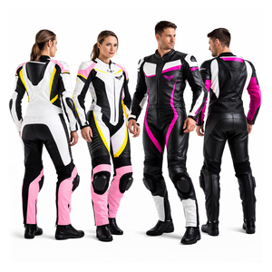Combinaison de course moto personnalisée pour homme et femme, combinaison de moto professionnelle en cuir avec protection CE, combinaison de motocross - Product Image 2