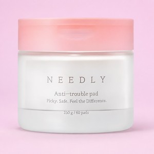 แผ่นมาส์กหน้าสำหรับผิวเป็นสิว NEEDLY Anti-Trouble Pad 250 กรัม 60 แผ่น แผ่นน้ำมันมะกอก โทนเนอร์บำรุงผิว ผลิตในเกาหลี สีขาว - Product Image 4