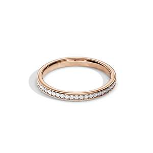 Anillo de boda unisex chapado en oro de 14k con diamantes de corte brillante redondo, estilo de lujo, color D, diamantes cultivados en laboratorio. - Product Image 3