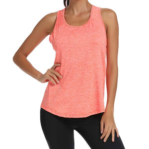 Women's <b>Coral</b> Sleeveless Tank <b>Top</b> Scoop Neck Solid Knitted Breathable Sporty Style Regular Length - Product Image 4
