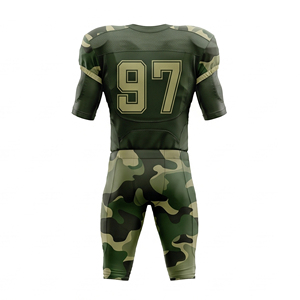 Uniformes de football américain personnalisés en camouflage, tissu polyester sublimé haute performance, fabricant OEM en gros - Product Image 2