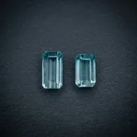 Turmalin Lagoon Bi-Colour Alami 2-Piece 3.50CT Batu Permata Longgar Bersegi Dari Afghanistan untuk Pembuatan Perhiasan Zehra