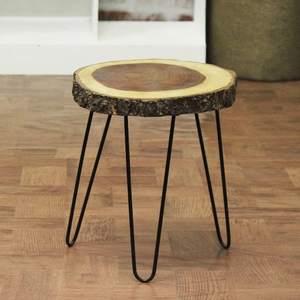 Traditional Wooden End Table Small Side Table <b>Corner</b> Stool Plant <b>Stand</b> Living Room Black Durable Eco-Friendly - Product Image 4