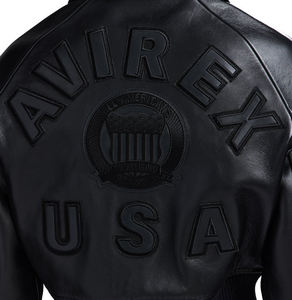 Custom <b>Women</b>’s Genuine Cowhide Leather Avirex <b>Jacket</b> Embroidered Streetwear Bomber <b>Jacket</b> Winter Fashion Outerwear - Product Image 6