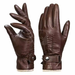 Unisex Full-Finger Genuine Leather Waterproof Non-Slip <b>Driving</b> <b>Gloves</b> Practical and Stylish for Outdoor Car Riding - Product Image 1