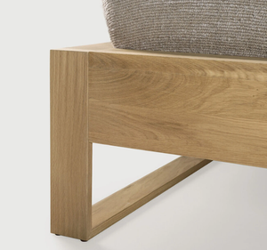 Cadre de lit plateforme en teck massif Amangiri, style minimaliste, profil bas, taille king, meubles de chambre à coucher, finition naturelle, durable - Product Image 5