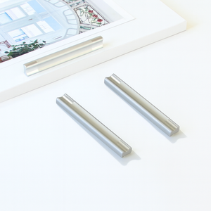 Poignée de meuble minimaliste contemporaine en zinc brossé, tirette de tiroir moderne, installation facile pour cuisine, chambre, salle de bain - Product Image 4