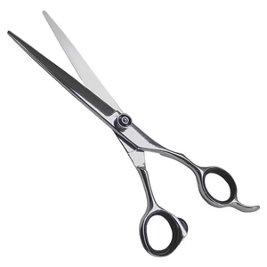 Tijeras Profesionales de Acero Inoxidable para Cortar el Cabello, Mango Ergonómico Negro, Tornillo de Tensión Ajustable de 30 Dientes, para Barbería y Salón - Product Image 1