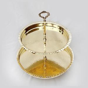 Gold Multiple Tier Cake Stand Aluminium Metal cake stand - Product Image 5