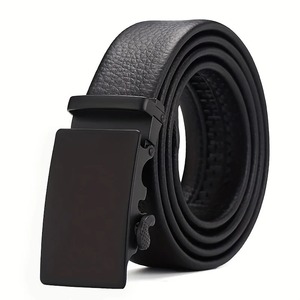 เข็มขัดหนังแท้ลำลองสำหรับผู้ชาย ปรับได้ หัวเข็มขัดเหล็กแบบสองขา - Product Image 3