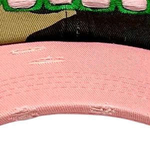 AKA <b>Camo</b> Pink Hat Pink Brim Embroidered Letter Camouflage Baseball <b>Cap</b> Adjustable Cotton Headwear Casual Fashion Streetwear Hat - Product Image 5