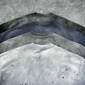 New Design Custom <b>Tie</b>-Dye T-shirt 100% Cotton Short Sleeves 2026 Plain Casual <b>Knitted</b> Tee Oversize Acid Wash T-shirt For Men - Product Image 6