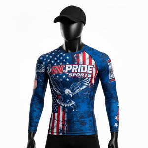 เสื้อแรชการ์ดคุณภาพสูงสั่งทำพิเศษ ระบายอากาศได้ดี แขนยาว พิมพ์ลายแบบซับลิเมชั่น สินค้าขายดี ราคาถูก สำหรับขายออนไลน์ - Product Image 3