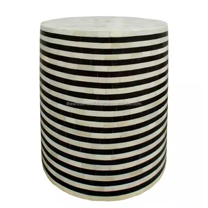 Mesa de tambor central con incrustaciones de hueso hechas a mano modernas de calidad de exportación para sala de estar muebles personalizables de ARTISAN CRAFT - Product Image 1