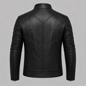 Veste en cuir véritable élégante pour homme à manches longues, dernier design, haute qualité, style très populaire, état neuf - Product Image 3