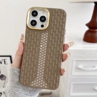 Caméra dorée galvanoplastie nouveau Design accessoires de téléphone portable coque arrière pour iPhone 12 13 14 15 16 Pro Max protecteur