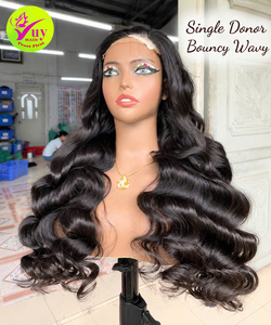 VuyHair Bouncy Wave 100% Vietnamese Virgin Single Donor <b>Hair</b> Glueless Lace Front HD Lace Cuticle <b>Black</b> <b>Hair</b> <b>Extensions</b> - Product Image 1